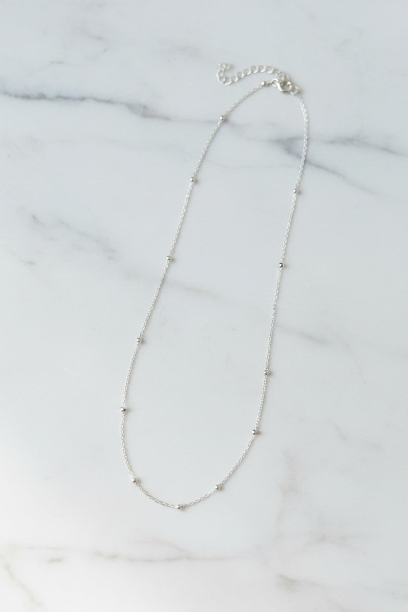 Ball Chain 925 Silver Rhodium Plated 1.2 mm