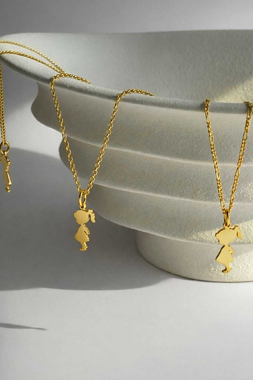 Personalized Girls Necklace Pendant Engraving 925 Silver 18K Gold Plated
