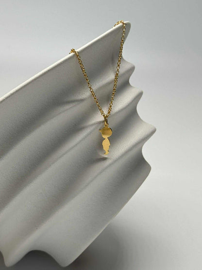 Personalized Necklace Boys Pendant Engraving 925 Silver 18k Gold Plated