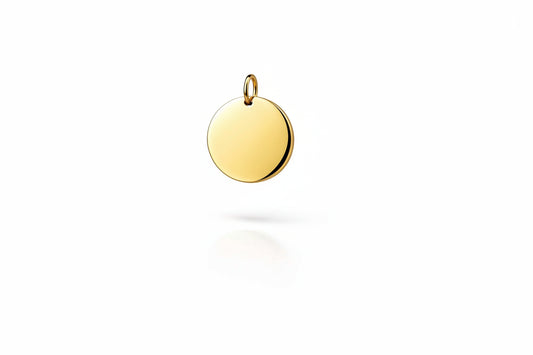 Personalized Necklace Round Pendant Custom Engraving 925 Silver 18K Gold Plated