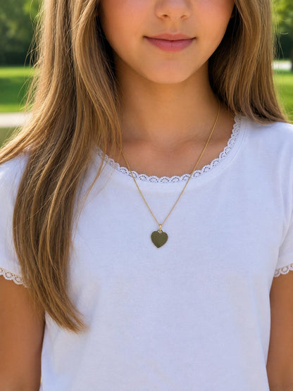 Personalized Heart Necklace Pendant Engraving Birth Flower 925 Silver 18K Gold Plated