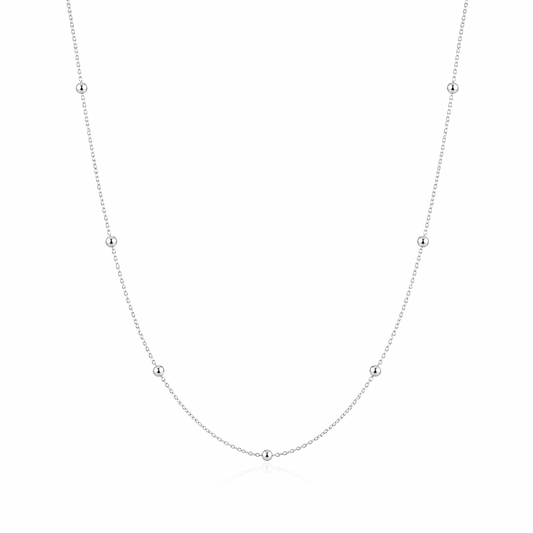 Ball Chain 925 Silver Rhodium Plated 1.2 mm