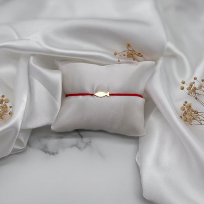 Personalisiertes Fisch Armband Anhänger 16,8 mm Gravur 925 Silber 18K Vergoldet