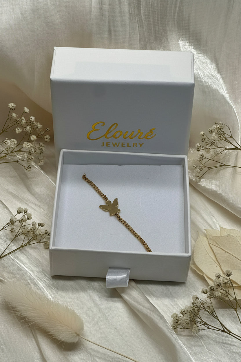 Personalized Angel Bracelet 14 mm with Engraving 925 Silver 18K Gold Plated