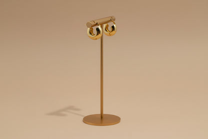 Small Hoop Earrings Gold Plated - 925 Sterling Silver, 18K Gold, Minimalist Women's Earrings