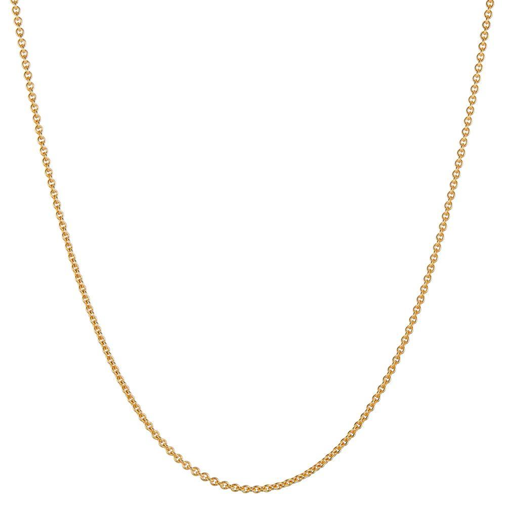 Anchor Chain 925 Sterling Silver 18K Gold Plated 1.2 mm