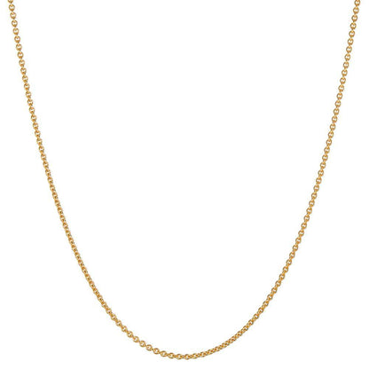 Anchor Chain 925 Sterling Silver 18K Gold Plated 1.2 mm
