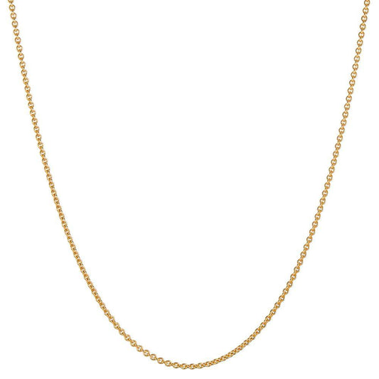 Anchor Chain 925 Sterling Silver 18K Gold Plated 1.2 mm