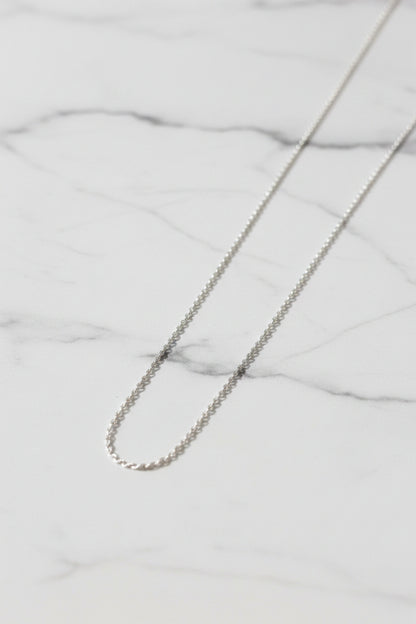 Rope Chain 925 Sterling Silver Rhodium Plated 1.4 mm