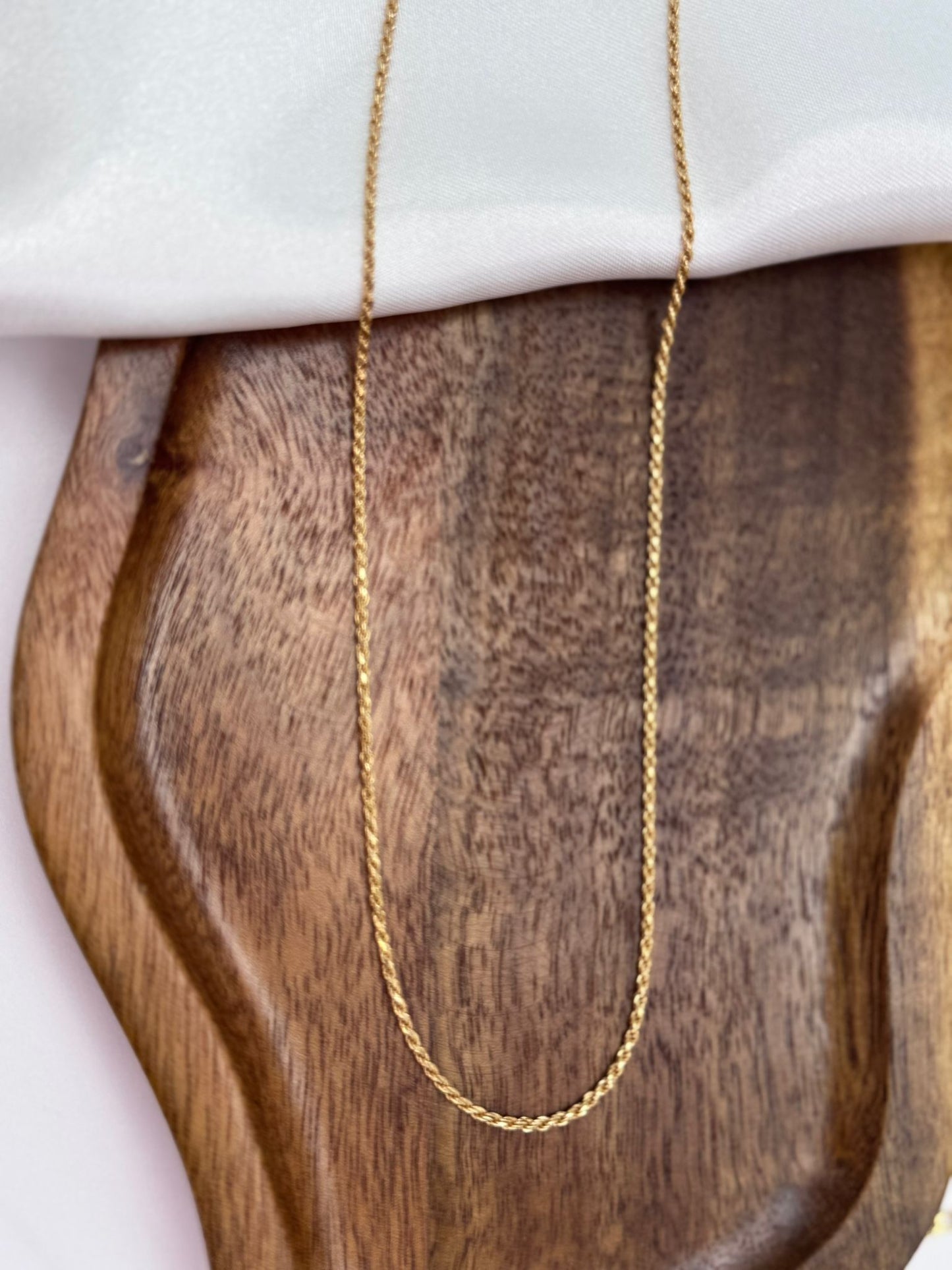 Rope Chain 925 Silver 18K Gold Plated 1.4 mm