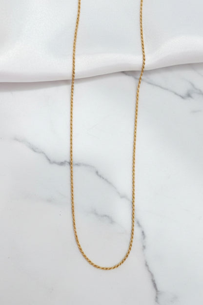 Rope Chain 925 Silver 18K Gold Plated 1.4 mm