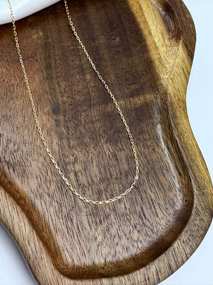 Anchor Chain 925 Sterling Silver 18K Gold Plated 1.2 mm