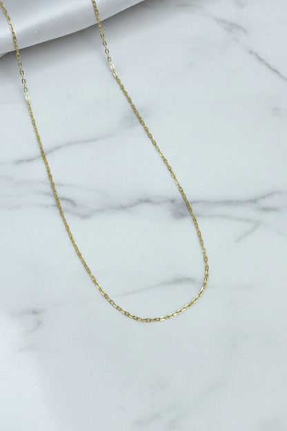 Anchor Chain 925 Sterling Silver 18K Gold Plated 1.2 mm