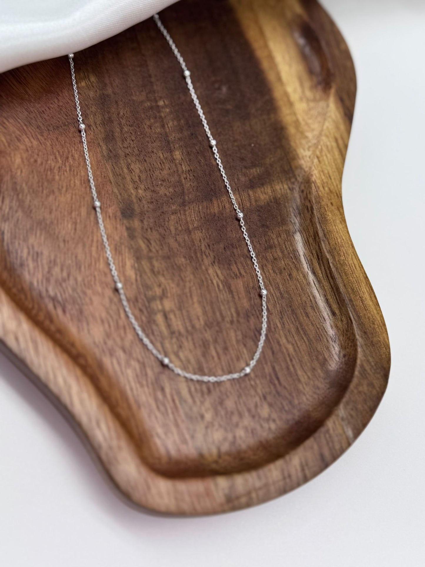 Ball Chain 925 Silver Rhodium Plated 1.2 mm
