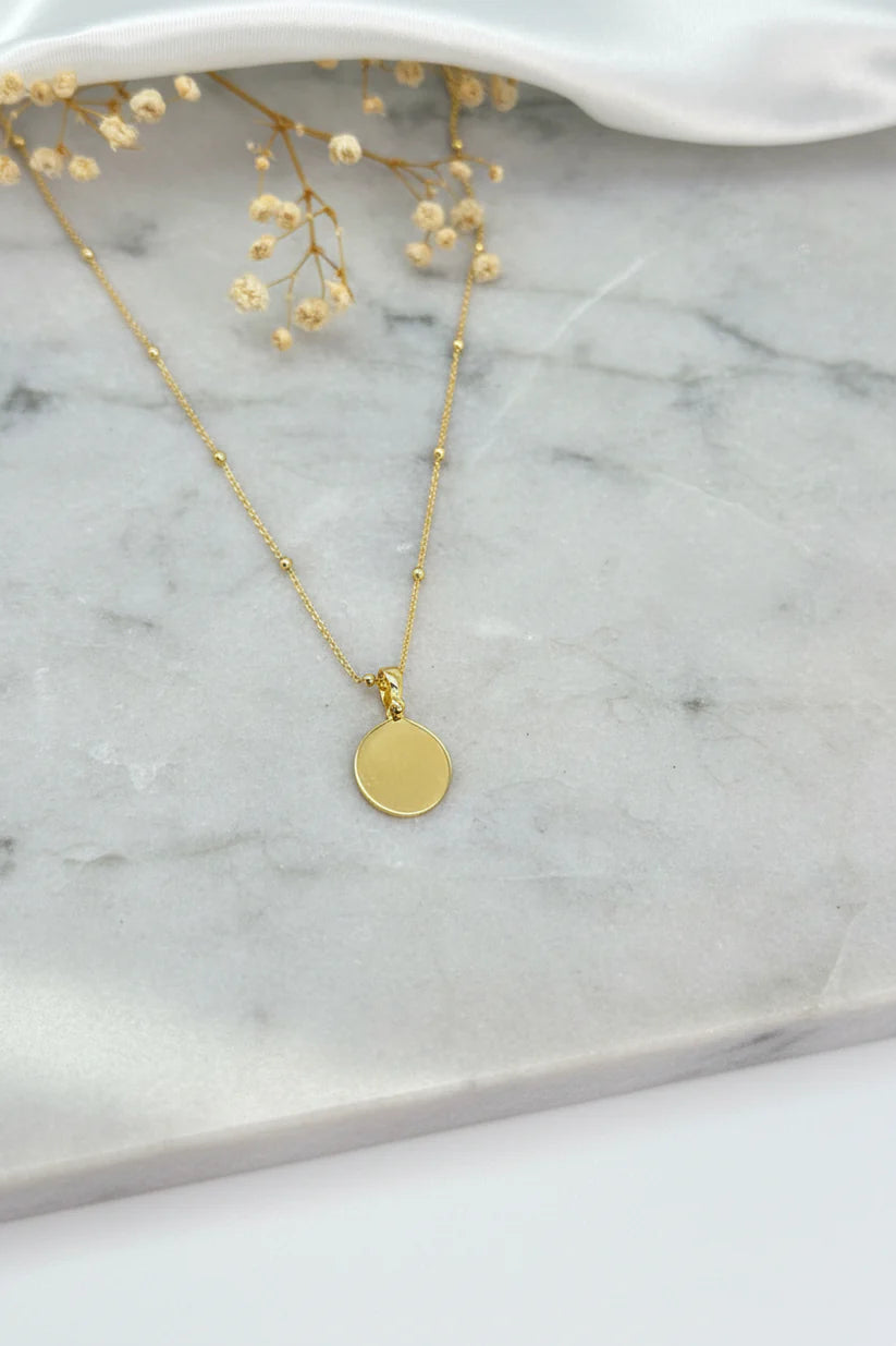 Personalized Engraved Necklace Own Handwriting Pendant Oval 12x15 mm 925 Sterling Silver 18K Vermeil Gold Plated