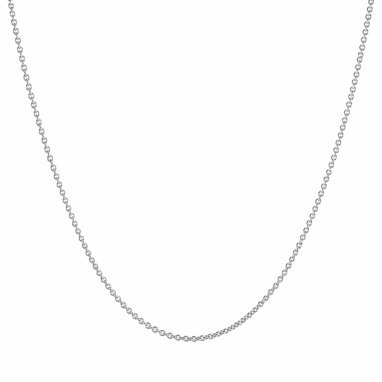 Anchor Chain 925 Sterling Silver Rhodium-Plated 1.2 mm