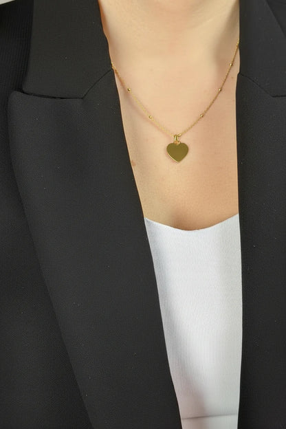 Heart Pendant Engraving Own Handwriting Personalized Engraved Necklace 925 Silver 18K Gold Plated