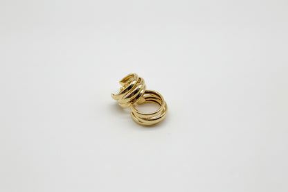 Luxurious 925 Sterling Silver Hoop Earrings – 18K Gold Plated